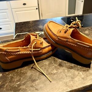 Sperry Tan Leather Boat Shoes